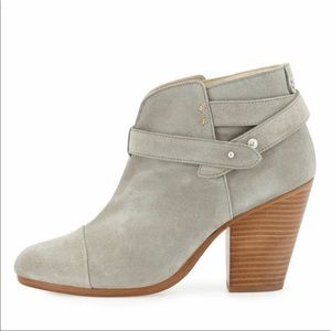 rag & bone Size 9.5 Harrow Suede Ankle Booties Light Gray
